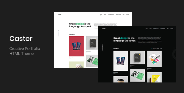 Caster – Creative Portfolio HTML Template