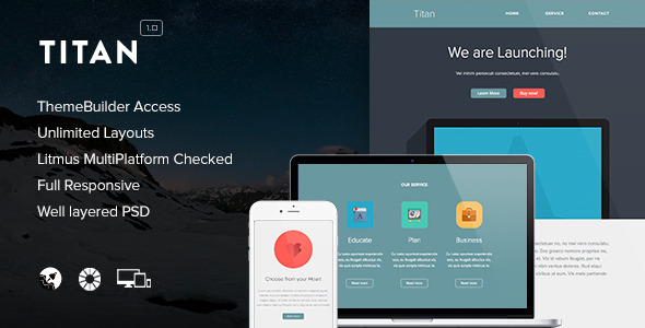 Titan – Responsive Email + Themebuilder Access