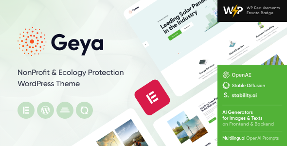 Geya – Renewable Energy & Ecology WordPress Theme