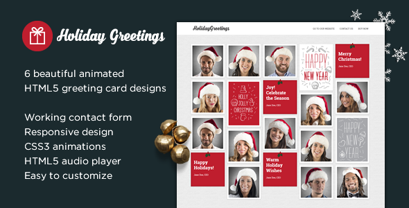Holiday Greetings – Landing Page Greeting Card