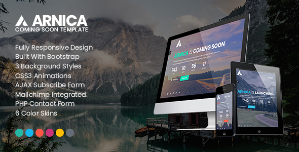 Arnica – Creative Coming Soon Template