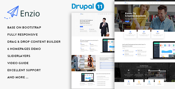 Enzio – Responsive Multipurpose Business Drupal 11.3 Theme