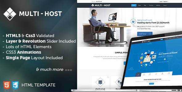 Multi Host – HTML Hosting Template