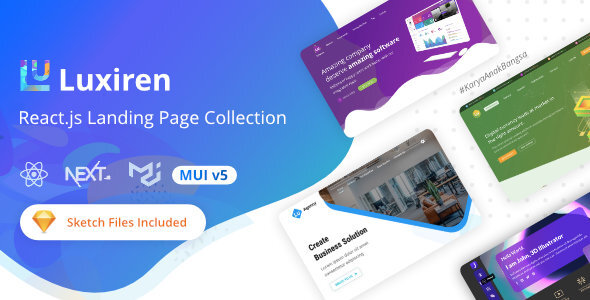 Luxiren – React Landing Page Collection