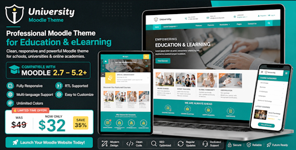 University – Responsive Moodle Theme