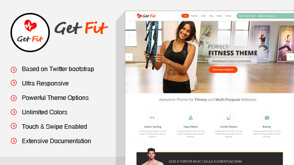 GetFit – Fitness Gym WordPress Theme