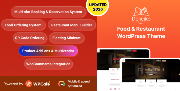 Deliciko – Restaurant WordPress Theme