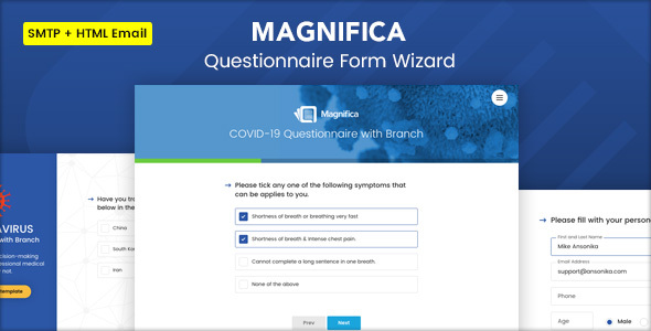Magnifica – Coronavirus Questionnaire Form Wizard