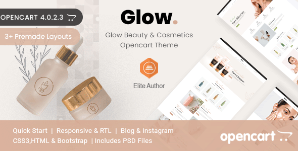 Glow – Beauty & Cosmetics Opencart 4 Theme