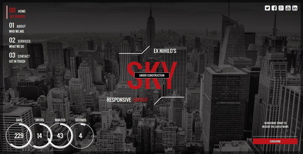 Sky — Responsive Coming Soon Page