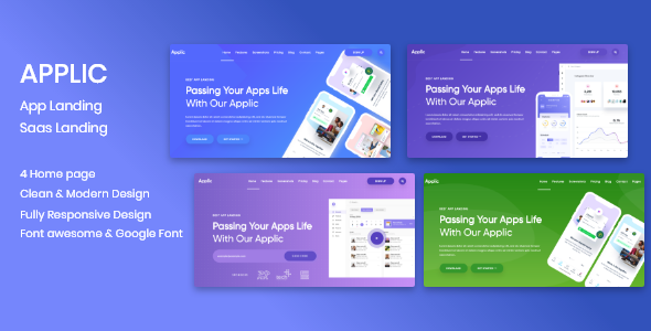 Applic – App Landing Page HTML Template