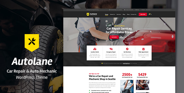 Autolane – Car Mechanic & Auto Repair WordPress Theme