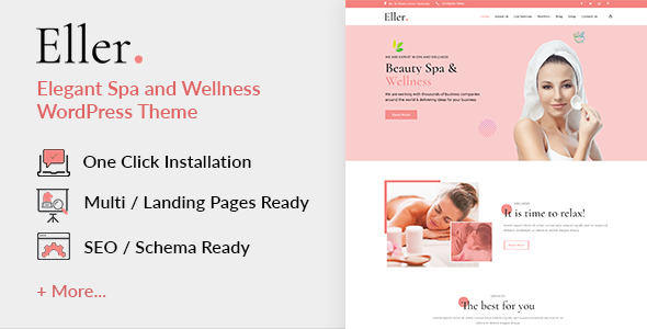 Eller –  Elegant Spa & Wellness  WordPress Theme