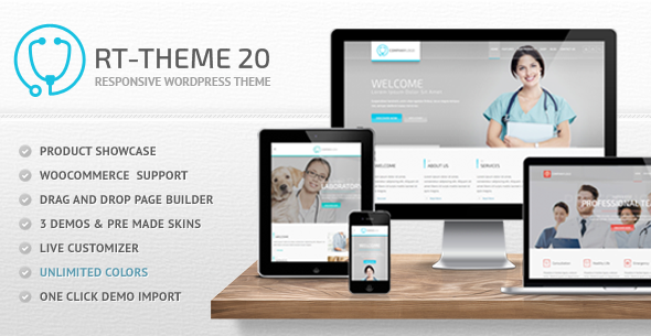 RT-Theme 20 – Health and Medical Product Catalog WordPress Theme