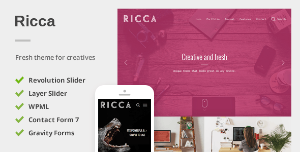 Ricca – A Fresh Responsive Theme For Creatives