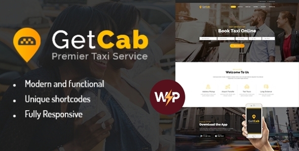 GetCab – Taxi Service, Limousine & Transportation WordPress Theme