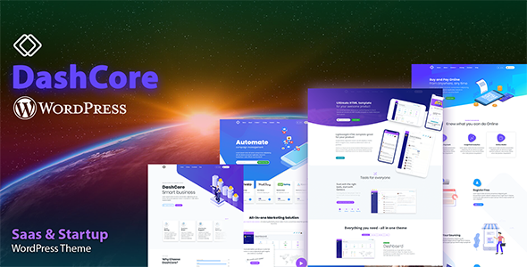 DashCore – Startup & Software WordPress Theme