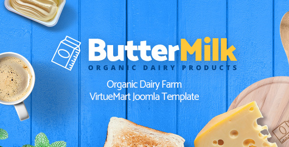 ButterMilk – Organic Dairy Farm VirtueMart Joomla Template