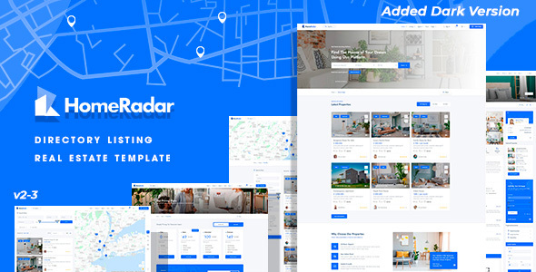 Homeradar – Directory  Listing  Real Estate Template