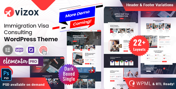 Vizox – Immigration Visa WordPress