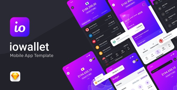 IOWallet – Mobile UI kit for Banking & Crypto Apps
