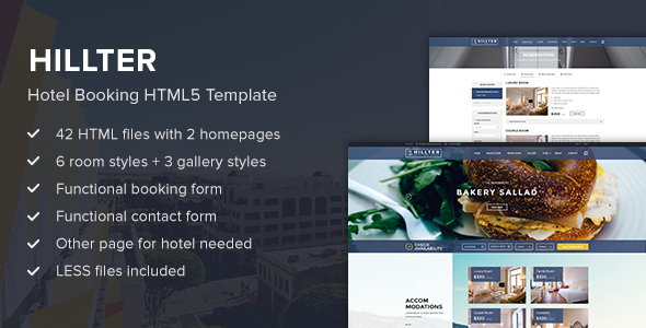 Hillter – Hotel Booking HTML5 Template