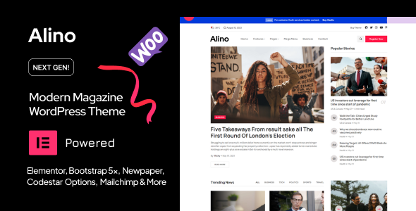 Alino – Personal Blog WordPress Theme