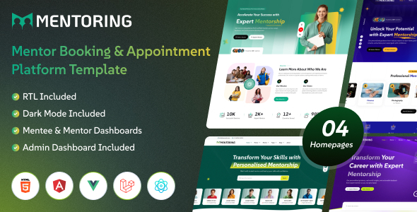 Mentoring – Coaching, Mentor Marketplace & Appointment Booking Template