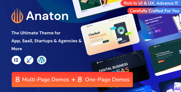 Anaton – Landing Page WordPress Theme