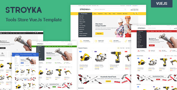 Stroyka – Tools Store Vue.js eCommerce Template