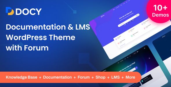 Docy – Premium Documentation, Knowledge base & LMS WordPress Theme with Forum