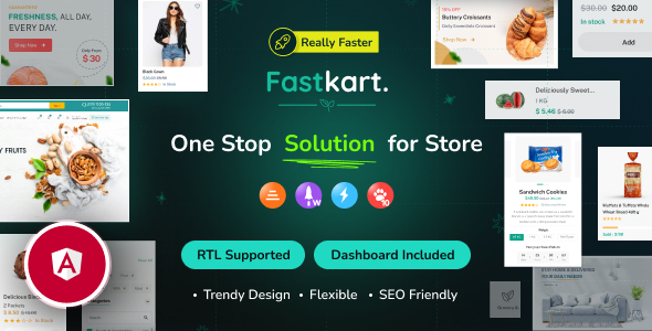 Fastkart – Responsive Angular 21 eCommerce + Admin + Email + Invoice Template