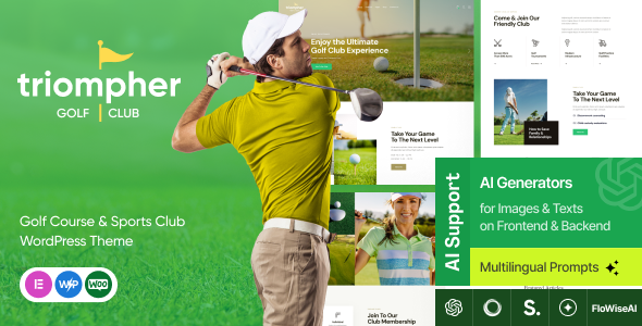 Triompher – Golf Club & Golf Course WordPress Theme + Shop