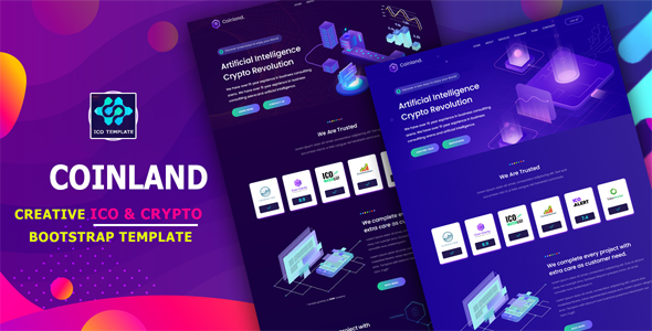 Coinland – ICO landing page & ICO Crypto Template