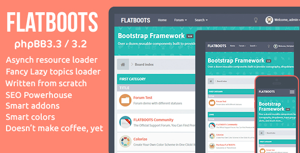 FLATBOOTS – High-Performance and Modern Theme For phpBB