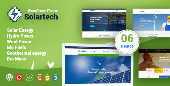 Solar Tech – Alternative & Renewable Energy WordPress Theme