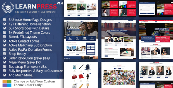 Learnpress – Education Course HTML Template