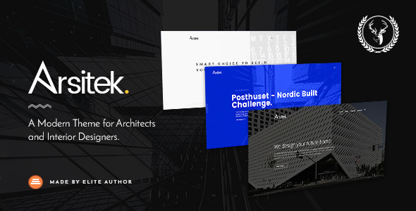 Arsitek – A Modern Theme for Architects and Interior Designers