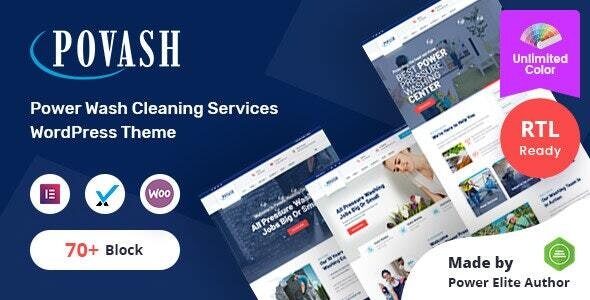 Povash – Power Wash  WordPress Theme + RTL