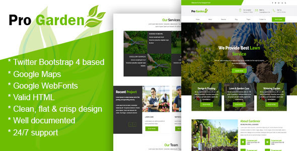 Progadan – Gardening & Landscaping HTML Template