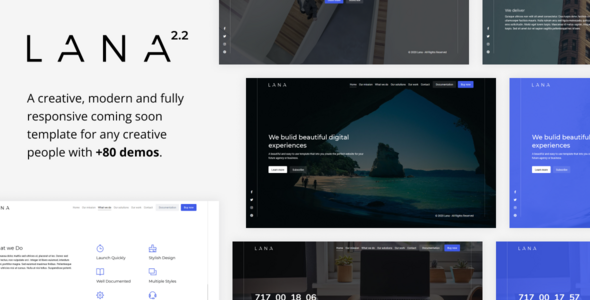 Lana – Creative Coming Soon Template