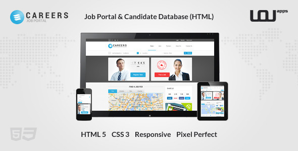 CAREERS – Job Portal & Candidate Database (HTML)