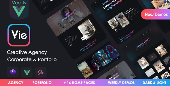 Vie – Vue Creative Portfolio & Agency template
