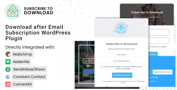 Subscribe to Download – Download after Email Subscription WordPress Plugin