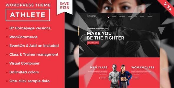 Athlete Fitness – Gym and Sport WordPress Theme