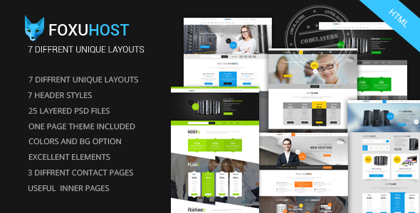 Foxuhost – Web Hosting, Responsive HTML Template