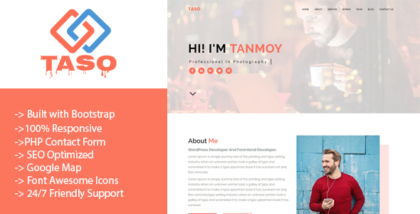 Taso – Personal Portfolio Template