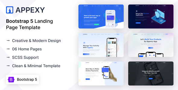 Appexy – Landing & Admin Dashboard Template