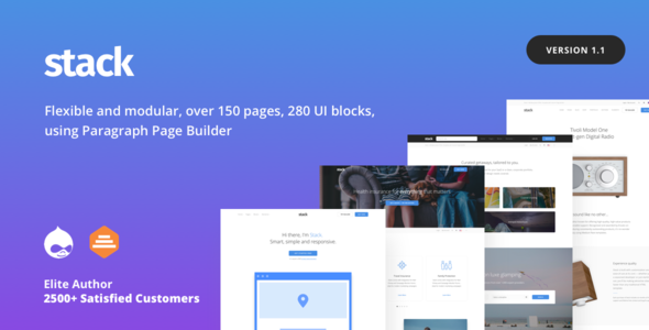 Stack – Multi purpose Drupal 11 & 10 Theme with Paragraph Builder