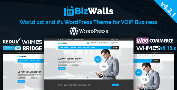 BizWalls – Responsive VOIP & Virtual Phone Business WordPress Theme